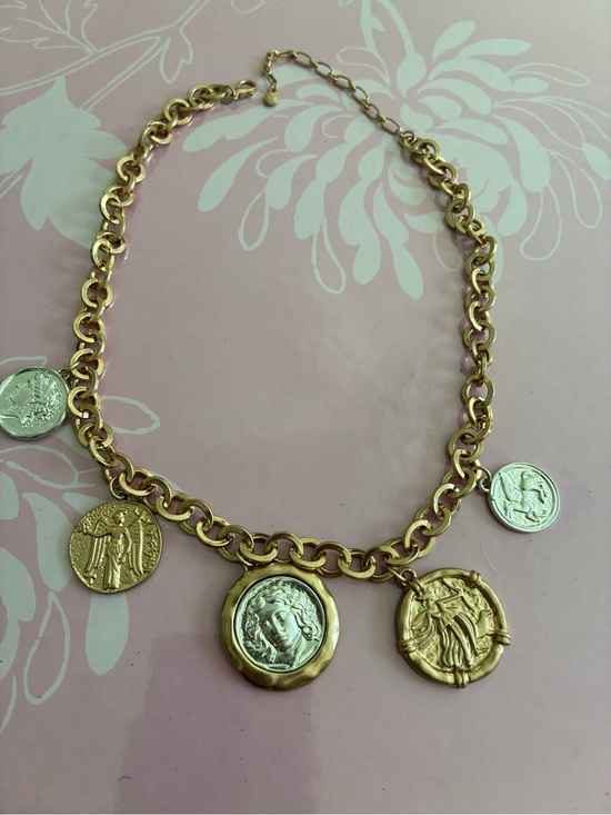 Jewelry - Gold-Tone Coin Charm Necklace - Women Jewelry